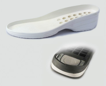 Polyurethane for shoe industry. The combination of hard, soft polyurethane foam. Polyurethane soles of all kinds and colors of shoes, boots, slippers and sandals.